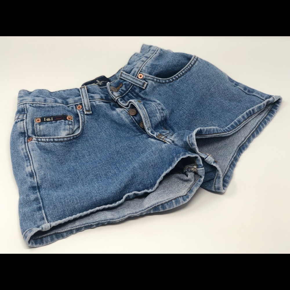 Vintage L.E.I. High Rise Denim Shorts Size 3